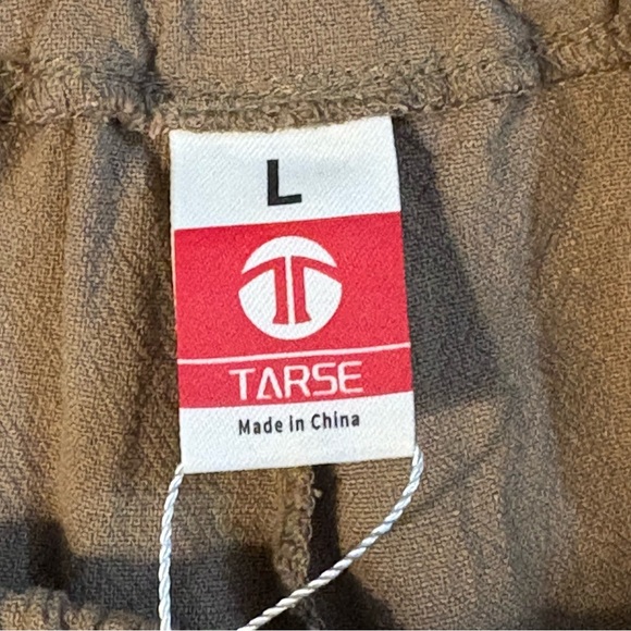 Women's Wide Leg Tan Linen Blend Pants NWT - Picture 8 of 13